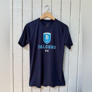 EUC Under Armour Blue Bentley Falcons 1917 Tee Youth XL